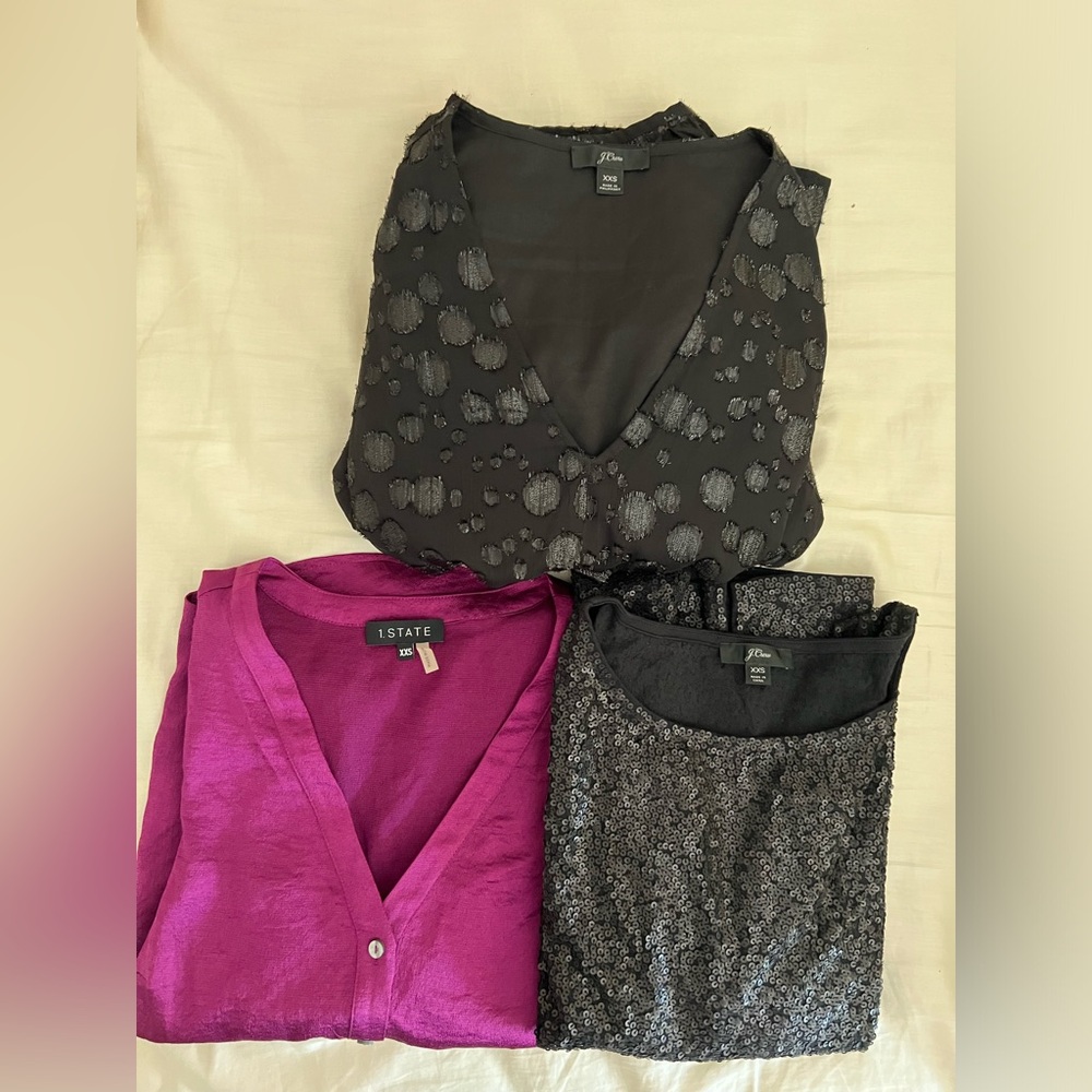 J crew women women cute tops & 1. State purple top new size XXS